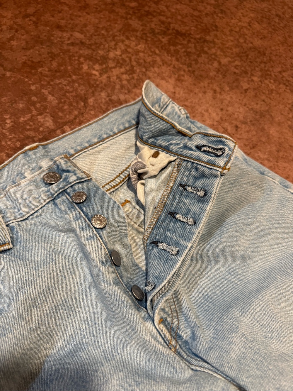 Women's Light Blue Distressed Jeans - Picture 4 of 6